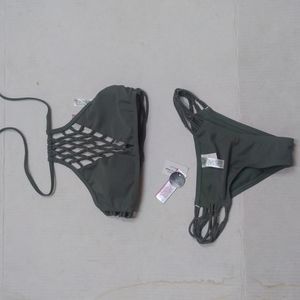 Damsel Bikini Set NWT High Cut Leg